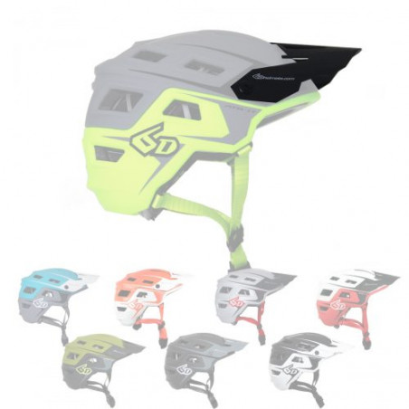 6D - VISOR ATB-1T /  GLOSS WHITE / BLACK LOGO