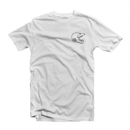 6D - T SHIRT HAND DRAWN BLANC