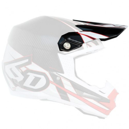 6D - VISOR ATR-1 / ELECTRIC RED WHITE