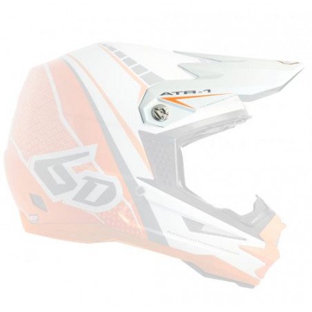 6D - VISOR ATR-1 / EDGE NEON ORANGE WHITE