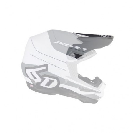 6D - VISOR ATR-1 / PACE WHITE GREY MATTE
