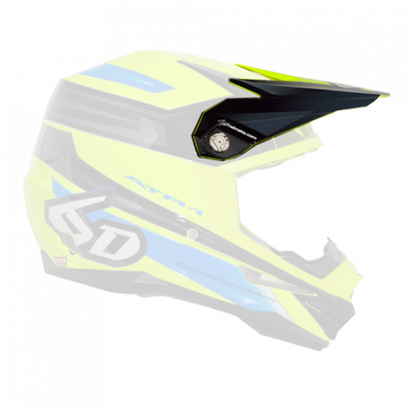 6D - VISOR ATR-1 / PILOT YELLOW BLACK BLUE NEON