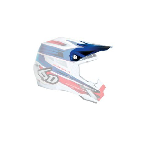 6D - VISOR ATR-1 / PILOT RED WHITE BLUE