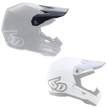 6D - VISOR ATR-1 / SOLID GLOSS BLACK WITH LOGO